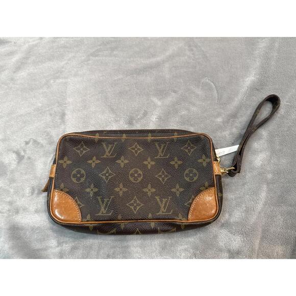 Louis Vuitton Marley Monogram Canvas Wristlet Clutch - Picture 1 of 8